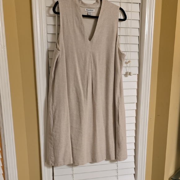 Tommy Bahama Tan Tunic Relaxed Boxy Fit - Picture 1 of 11